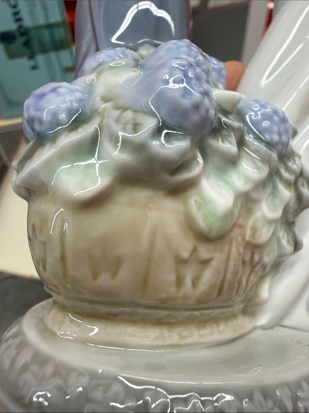Lladro Porcelain Cake Topper - White Gown & Blue Suit - Picture 4 of 8